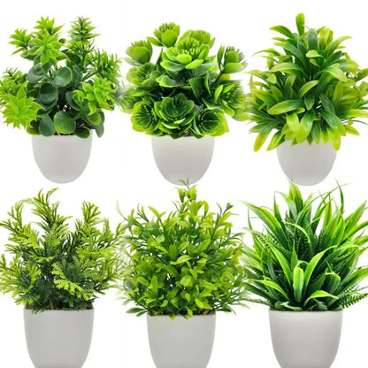 1pc Artificial Plants with Plastics Pots Perfect Greenery