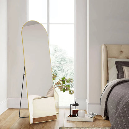 Full Length Arched Right Angle Mirror with Stand