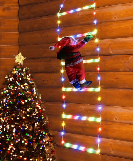 Christmas Decoration LED Santa Claus Climbing