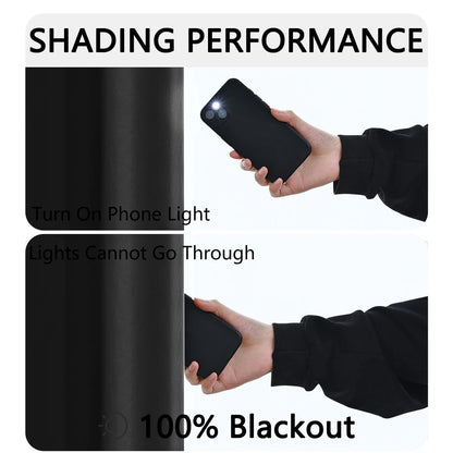 1pc 100% Blackout Curtain with Rod Pocket,