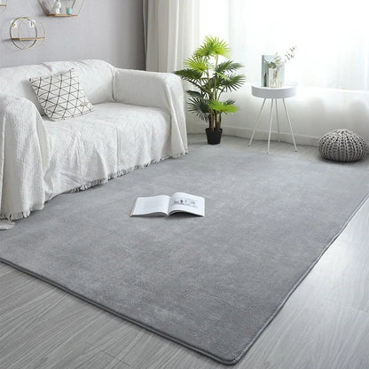 Pink Coral Velvet Carpet Living Room Short Plush Rug