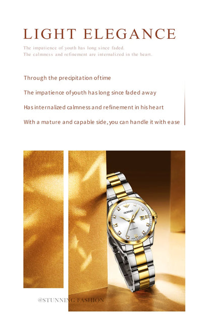 Original  Swiss Automatic Mechanical Watch  Real Diamond Sapphire