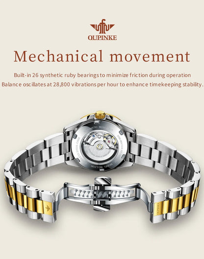 Original  Swiss Automatic Mechanical Watch  Real Diamond Sapphire