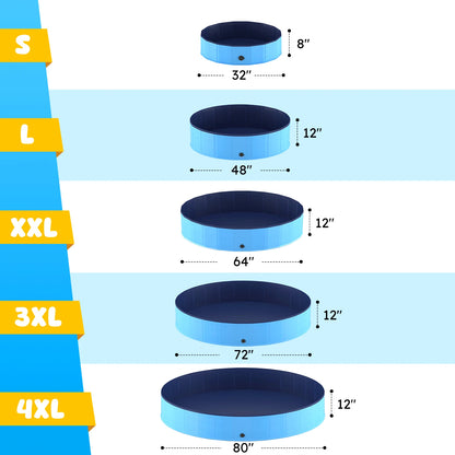 Foldable Pet Swimming Bathtub, For Dogs and Cats