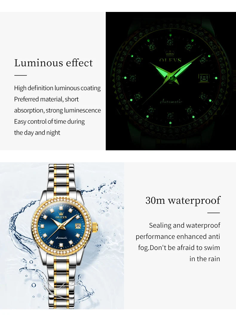 Watch for Women Diamond Gold Luxury Stainless steel