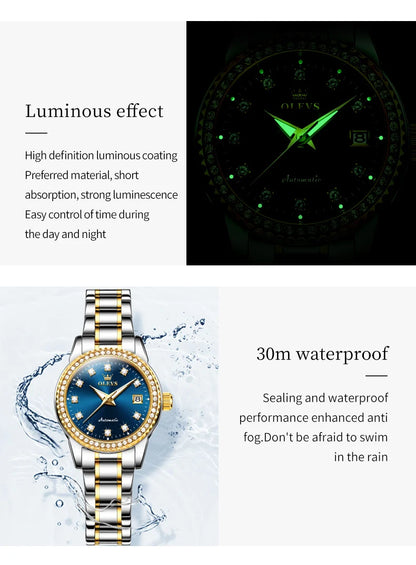 Watch for Women Diamond Gold Luxury Stainless steel
