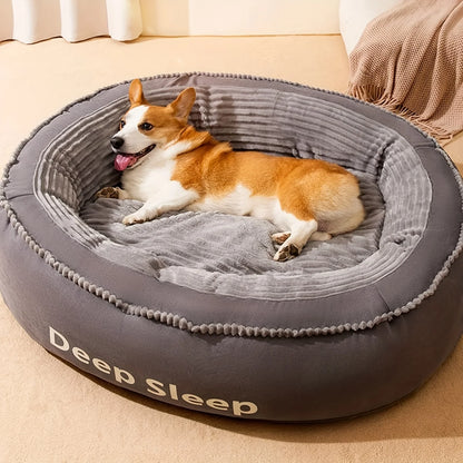 Comfortable Donut Round Soft Washable Dog Cat Cushion Bed