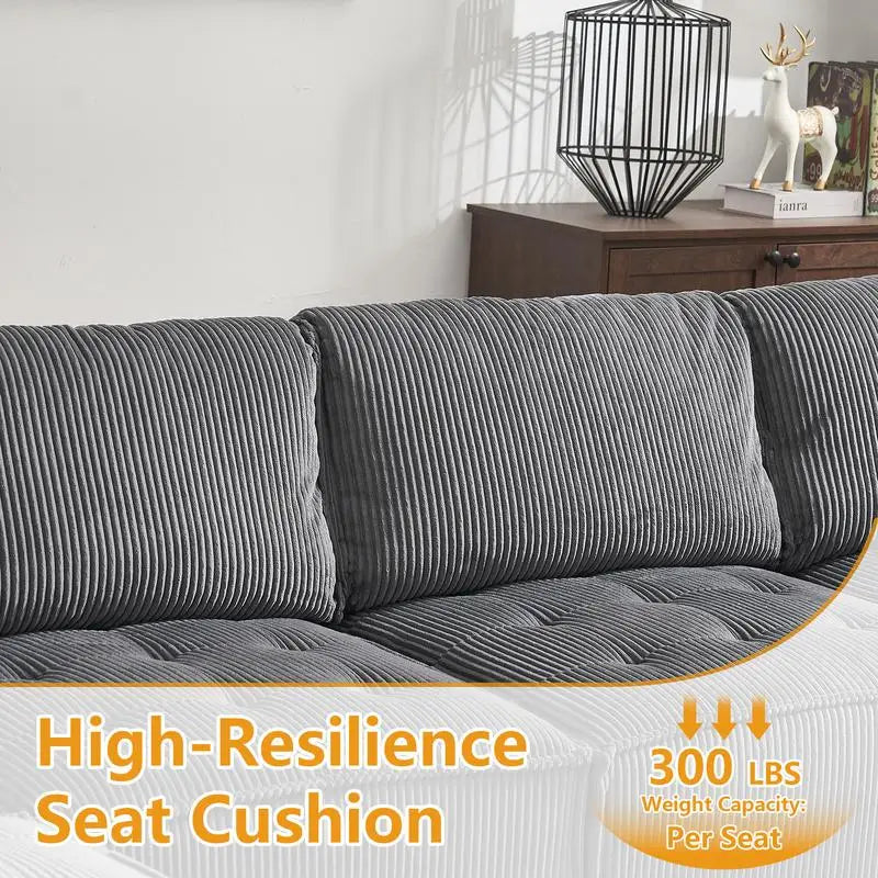Modular Sectional Sofa With Reversible Chaise,