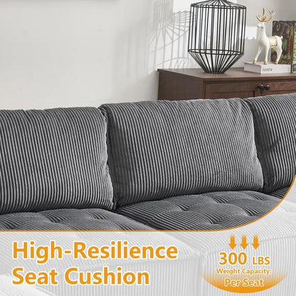 Modular Sectional Sofa With Reversible Chaise,