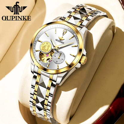 Women Watches Tungsten Steel Strip Real Gold Real Diamond