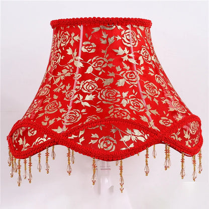 European Style Lampshade Vintage High-End Cloth Art Bead Lace