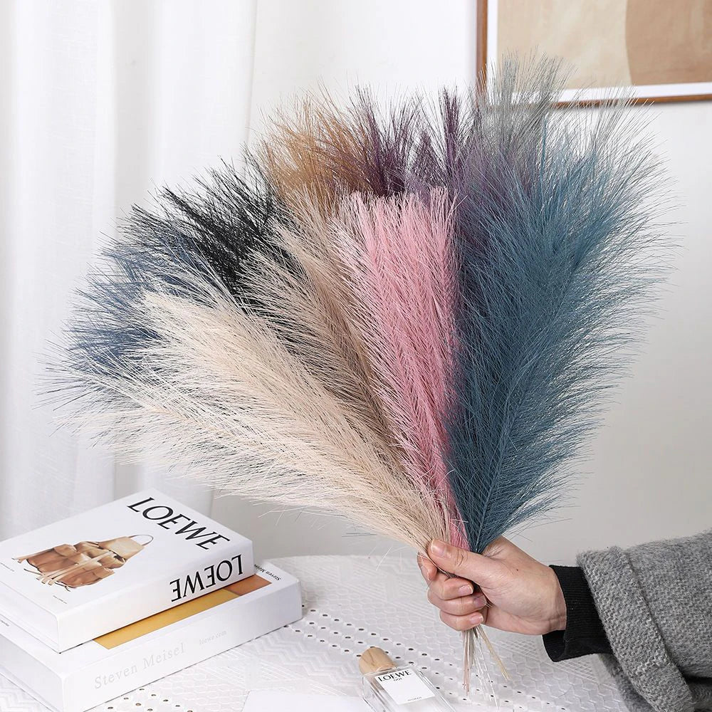 5/10/20PCS Fluffy Pampas Grass Boho Decor Artificial Flower