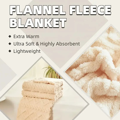 Plush 1pc Luxurious Fleece Blanket - Throw