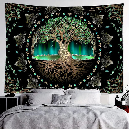 VIKAMA Aurora Tree of Life Tapestry