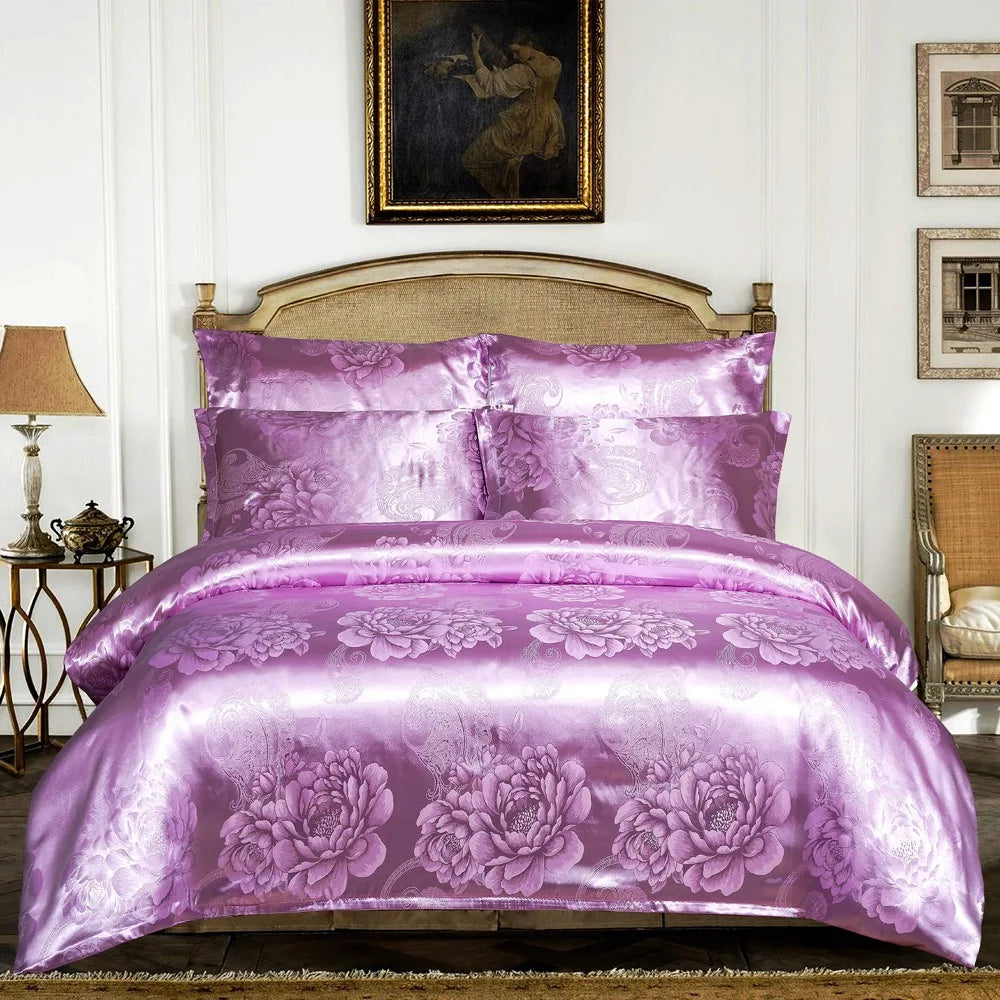 Duvet Cover Set  Pillow Case Silk & Glossy