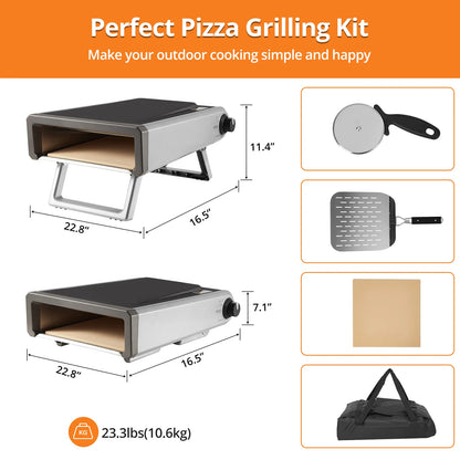 \12" Pizza Oven Outdoor with Gas Powered Propane