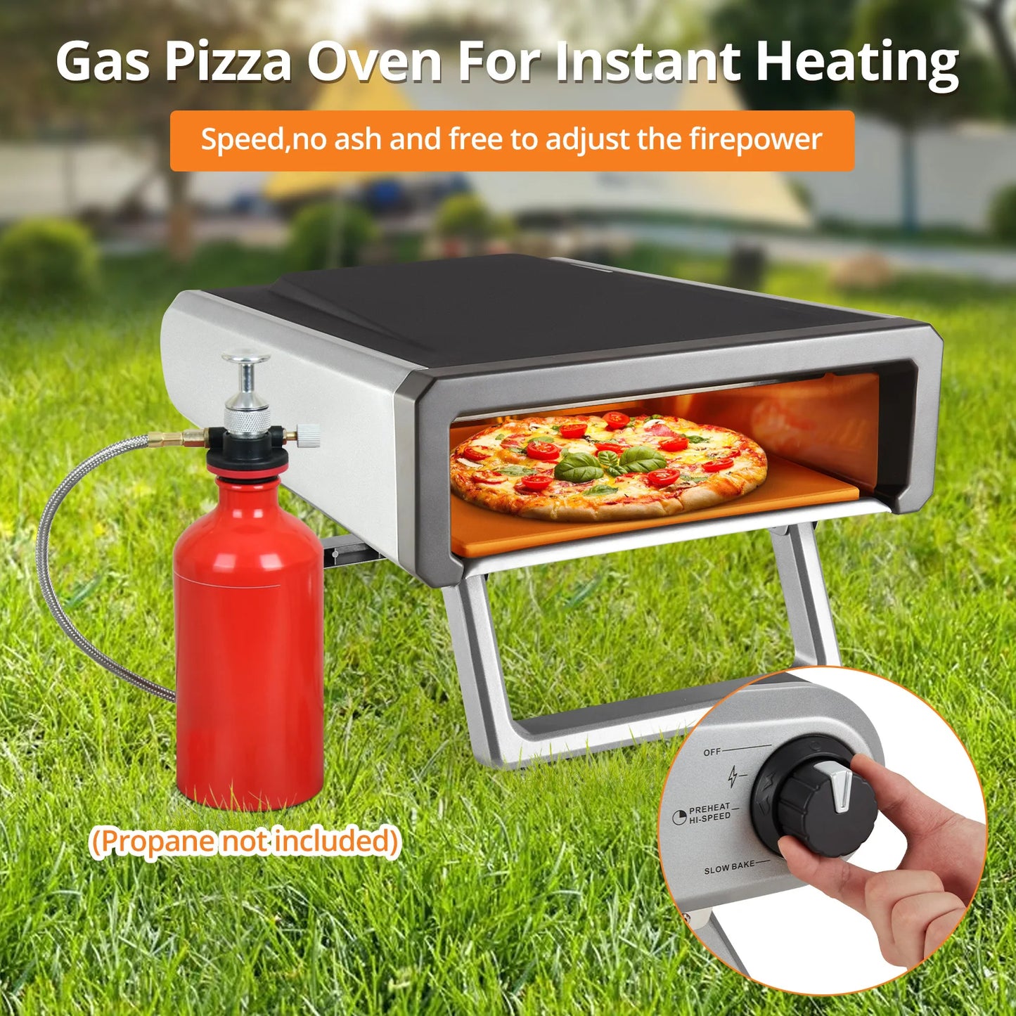 \12" Pizza Oven Outdoor with Gas Powered Propane