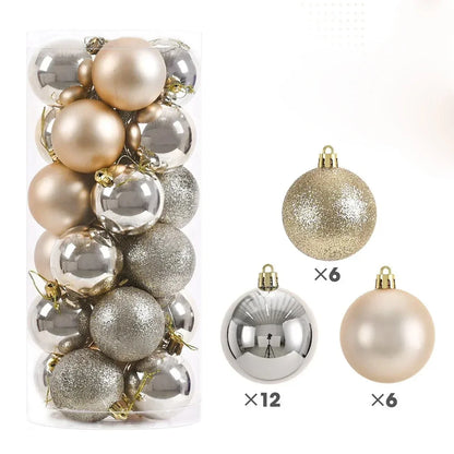 24Pcs  Christmas Tree Hanging Ornaments