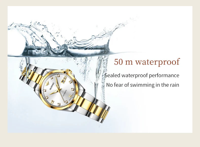 Original  Swiss Automatic Mechanical Watch  Real Diamond Sapphire