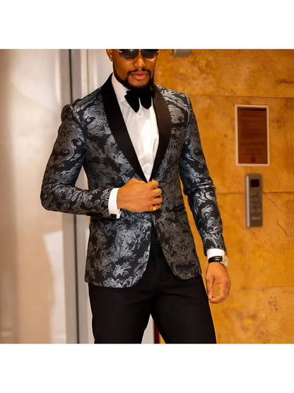 One Button Slim Fit Long Sleeve Jacket Tuxedo
