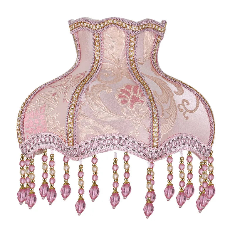 European Style Lampshade Vintage High-End Cloth Art Bead Lace