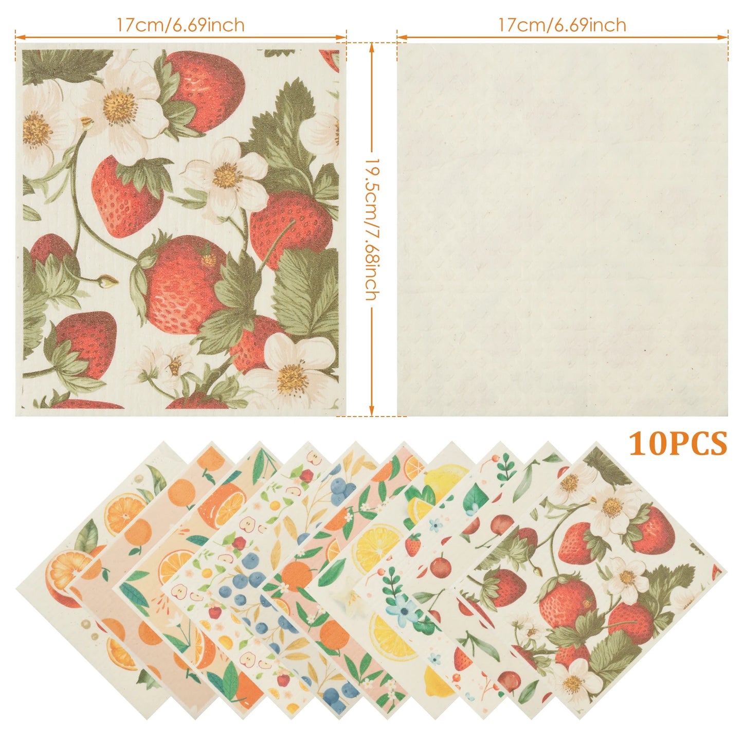 5/6/12PCS Kitchen Dish Towels Absorbent Swedish Dishcloths