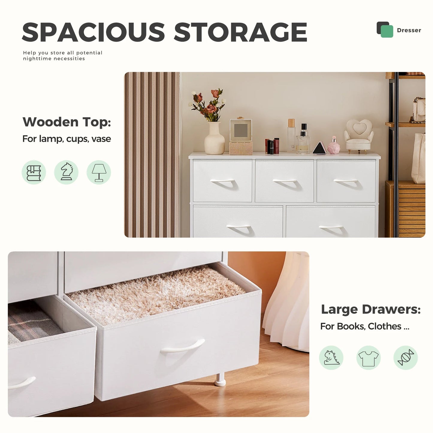 Fabric Drawers Chest Wardrobe Closet