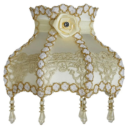European Style Lampshade Vintage High-End Cloth Art Bead Lace