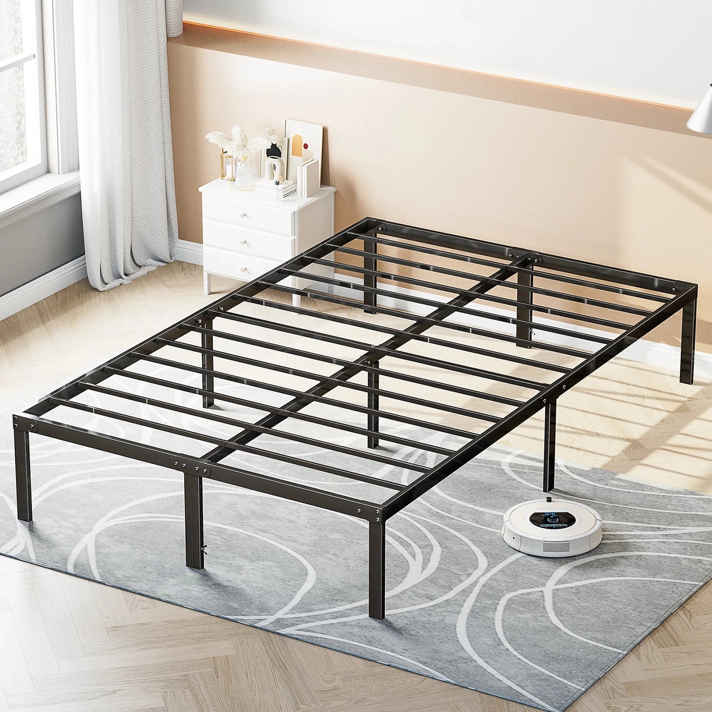 Metal Bed Frame, Twin/Full, Queen/King Size