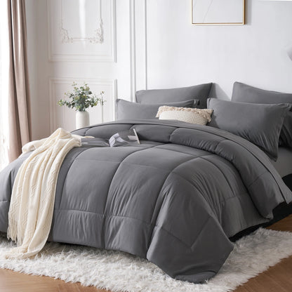 7 Piece Bed In A Bag Comforter Set Queen, Stylish