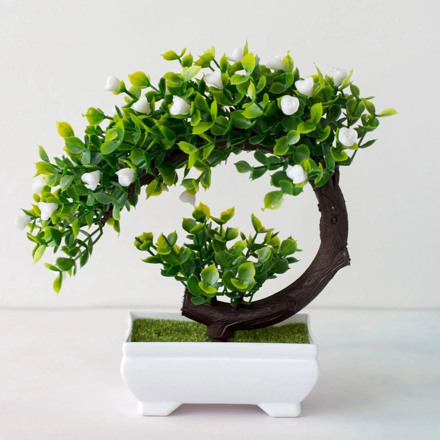 Artificial Bonsai Simulated Tree Fake Flowers