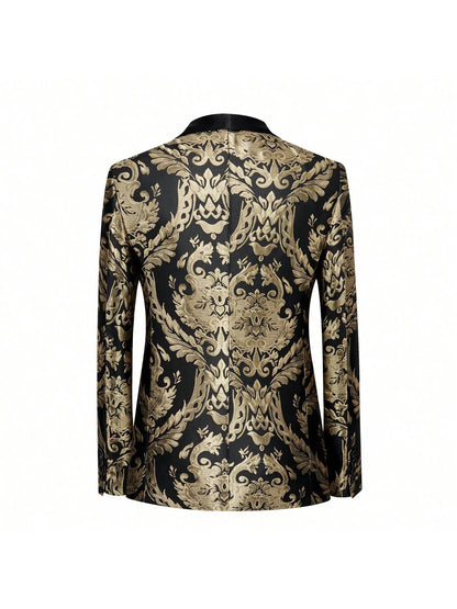 One Button Slim Fit Long Sleeve Jacket Tuxedo