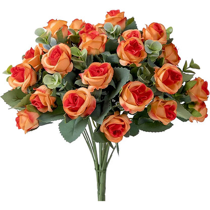 Silk Rose white Eucalyptus Peony Bouquet