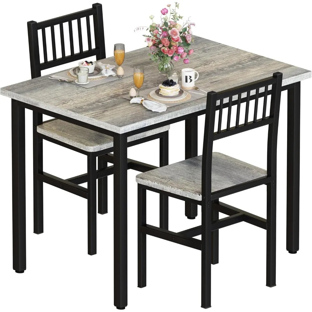 3 Piece Dining Table Set for 2,