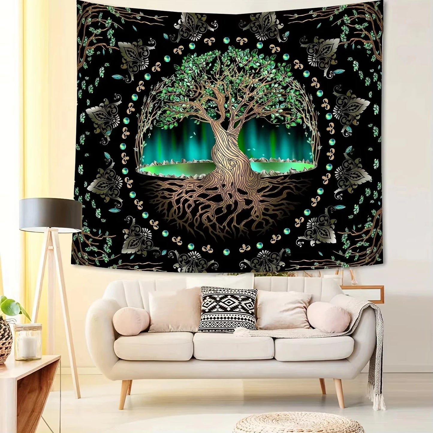 VIKAMA Aurora Tree of Life Tapestry