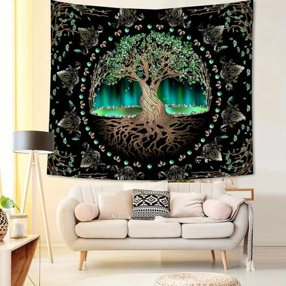 VIKAMA Aurora Tree of Life Tapestry