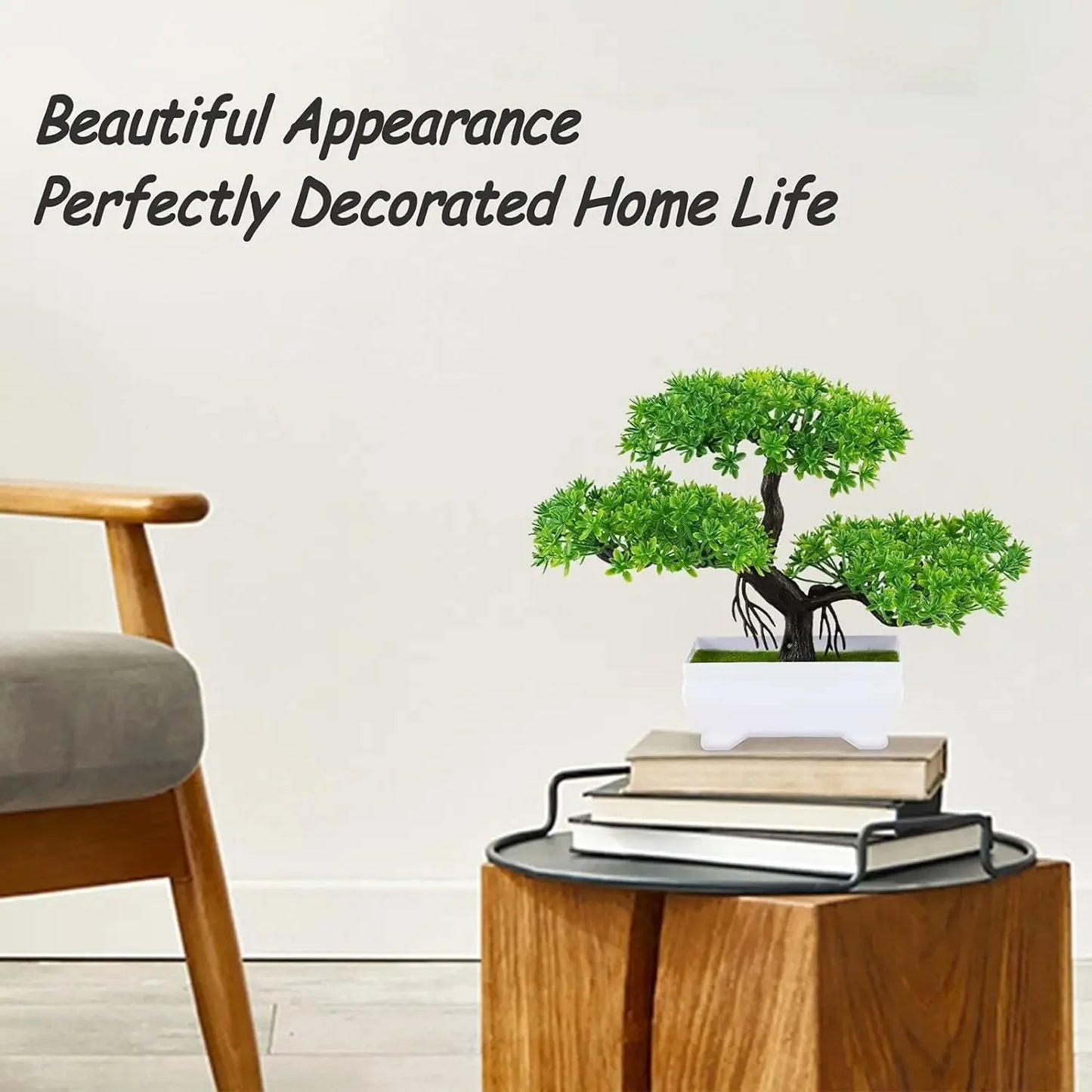 Artificial Bonsai Simulated Tree Fake Flowers