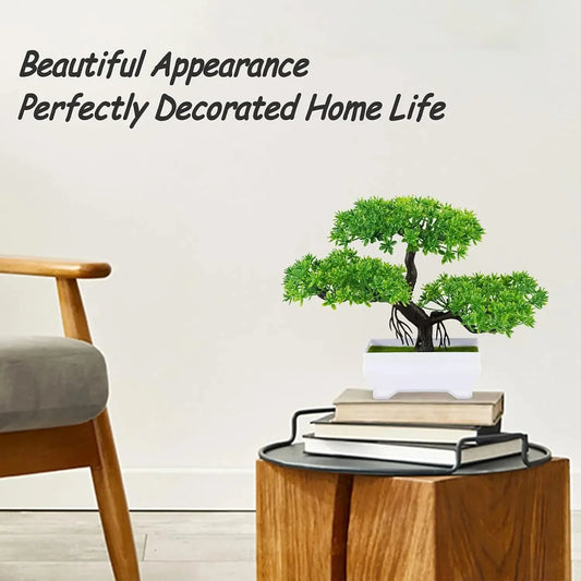 Artificial Bonsai Simulated Tree Fake Flowers