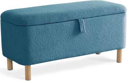 39.5" Boucle Storage Ottoman Bench for Bedroom
