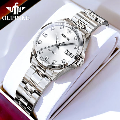 Original  Swiss Automatic Mechanical Watch  Real Diamond Sapphire