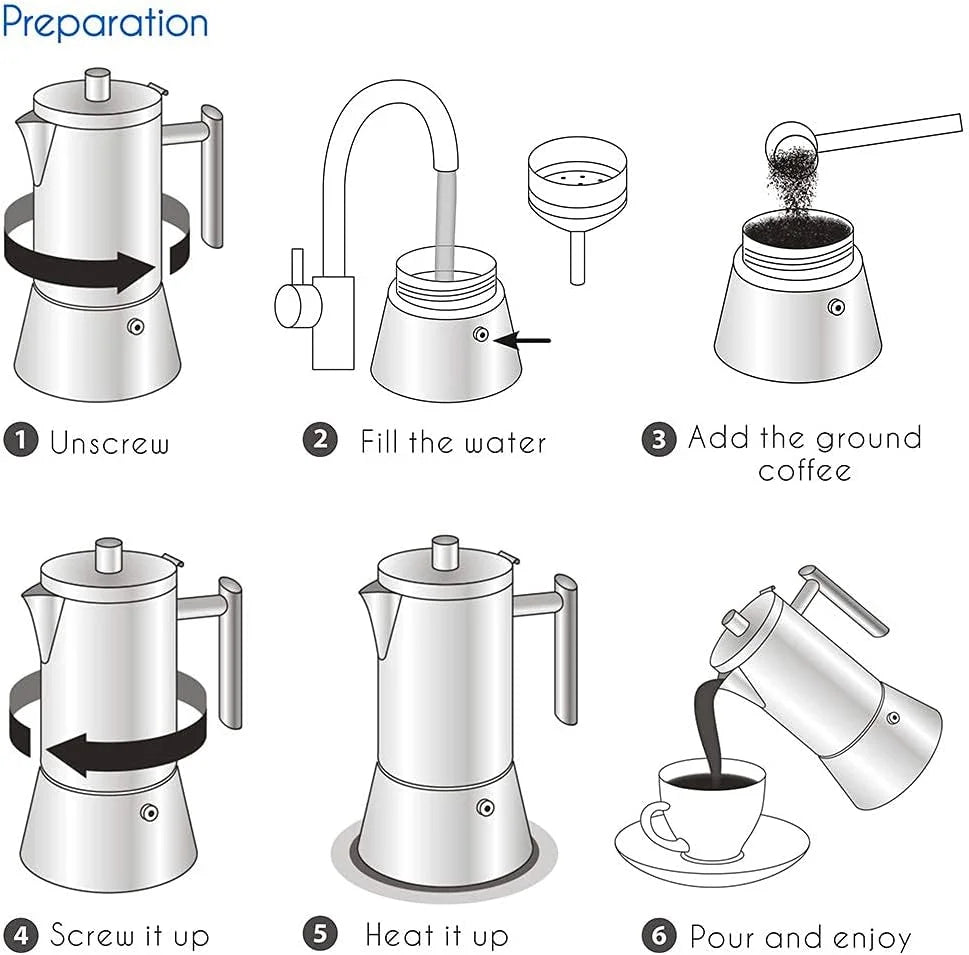 Italian Coffee Machine Maker 6Cup 10 oz