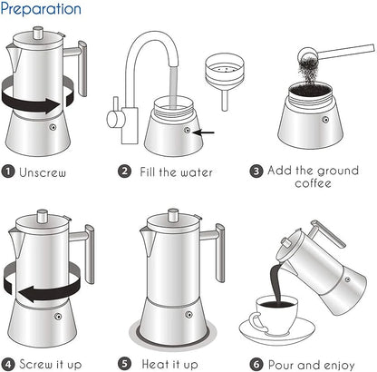 Italian Coffee Machine Maker 6Cup 10 oz