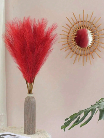 Artificial Tall Red Plush Faux Tree