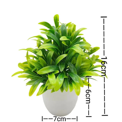 1pc Artificial Plants with Plastics Pots Perfect Greenery