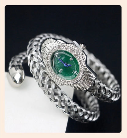 Fashion Diamond Snake Shape Wristwatch