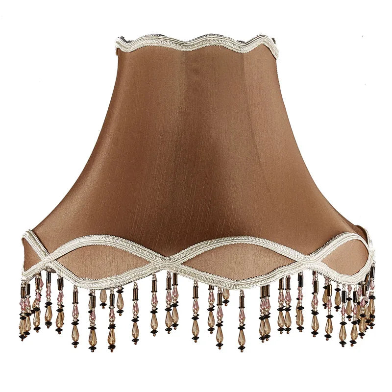 European Style Lampshade Vintage High-End Cloth Art Bead Lace