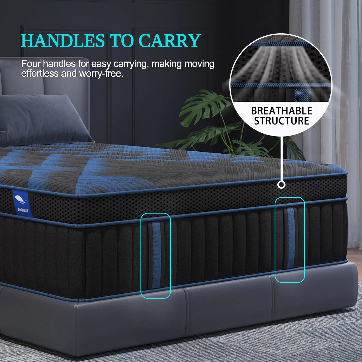 12"Gel Memory Foam Spring Bed Mattress Twin Full Queen King