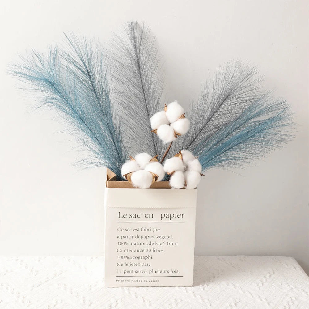 5/10/20PCS Fluffy Pampas Grass Boho Decor Artificial Flower