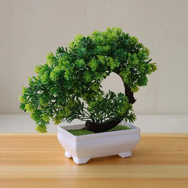 Artificial Bonsai Simulated Tree Fake Flowers
