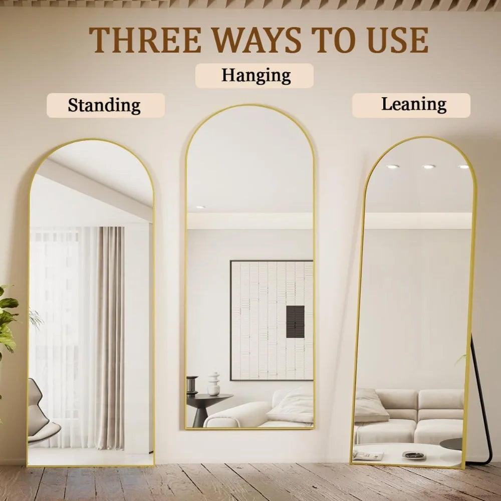71 "x26" full body floor mirror, vertically suspended or inclined wall,
